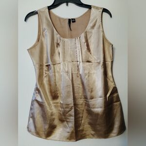 Milano Gold Satin Sleeveless Blouse